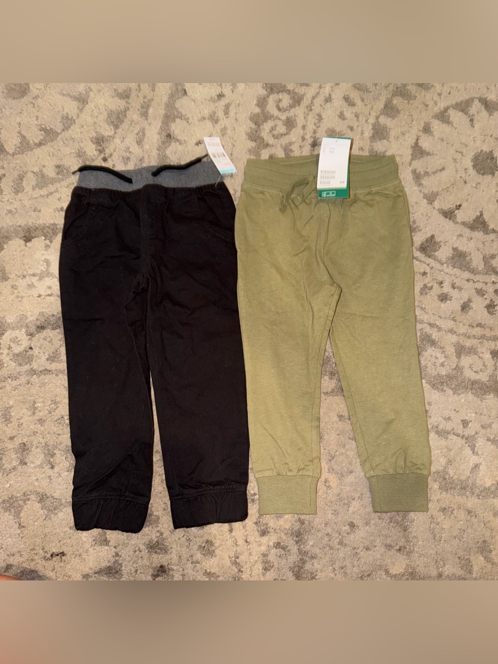 NWT H&M Little Boys Size 2-3Y 3T Jogger Pants Lot Black Green Toughskins